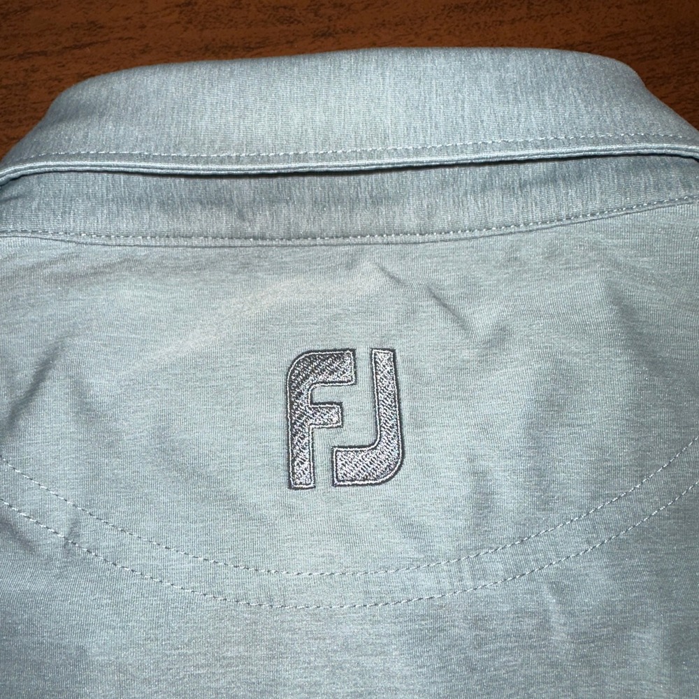 FootJoy Mens XL ProDry Golf Polo Shirt Sage Green Willingers Golf Club Logo - Picture 5 of 10